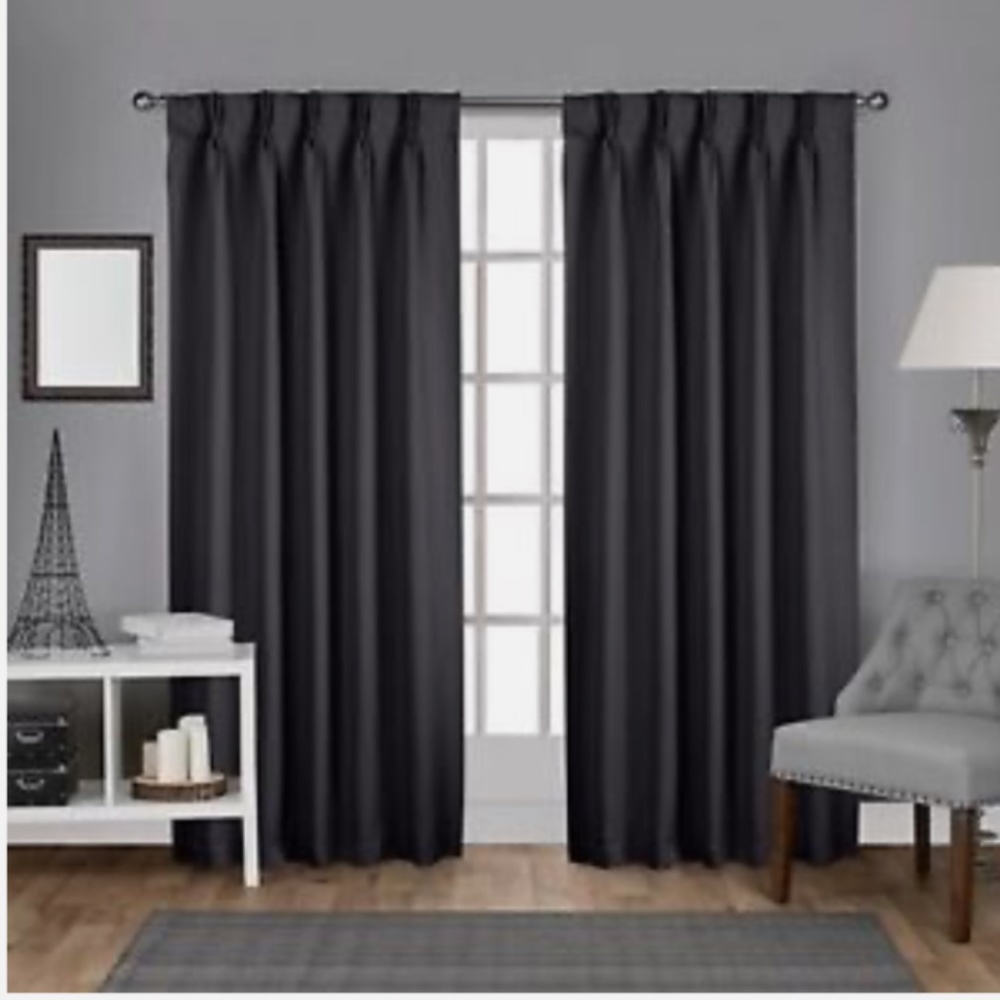 Sateen Curtains 2 panels NWOT
